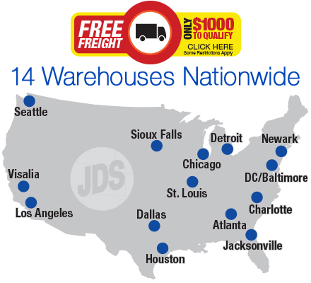FREE FREIGHT FROM 14 WAREHOUSES