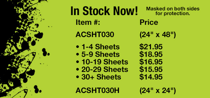 Acrylic Sheet Stock
